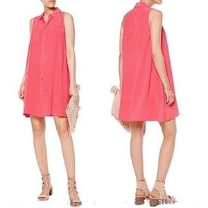 Equipment Femme Mins 100% silk peach pink dress